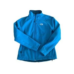 The North Face Women's Sz‎ Medium Teal Blue Full Zip Softshell Jacket